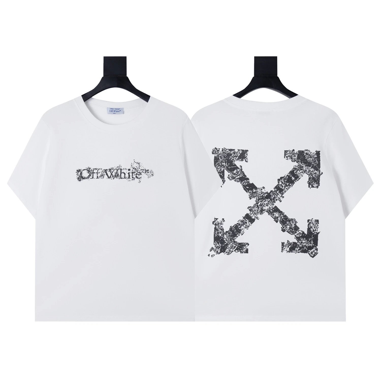 Off-White T-Shirts Arrow Graphic Print — 1510 white
