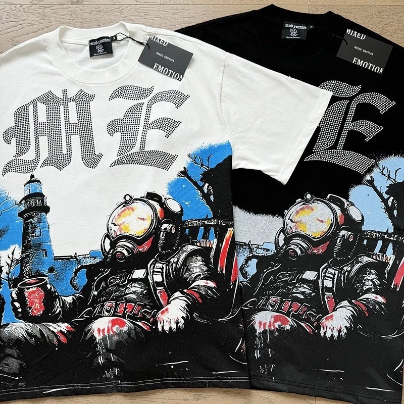 Hellstar Alien Beach Print Off-White T-Shirt - 11