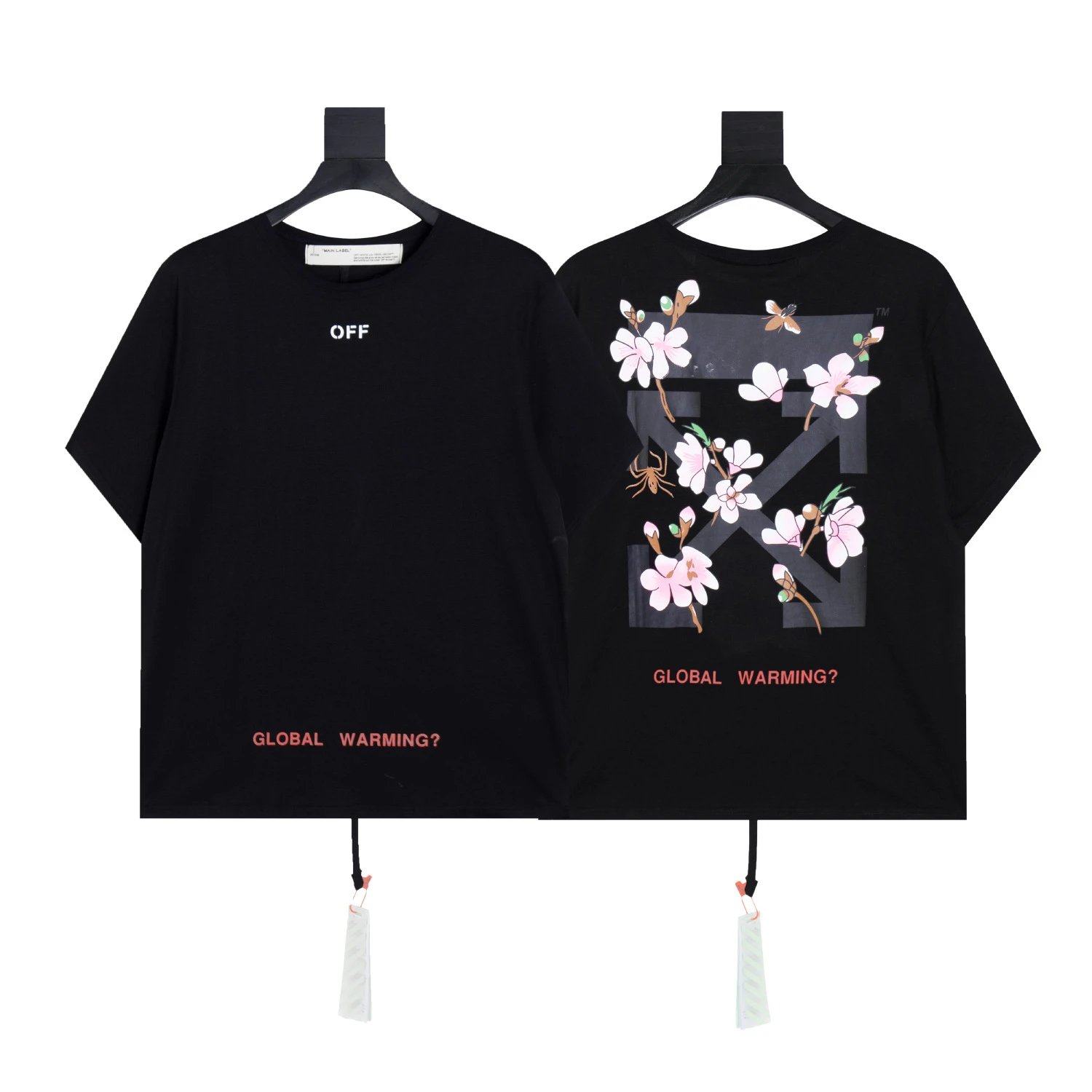 Off-White T-Shirts Arrow Graphic Print — 1004 Black black