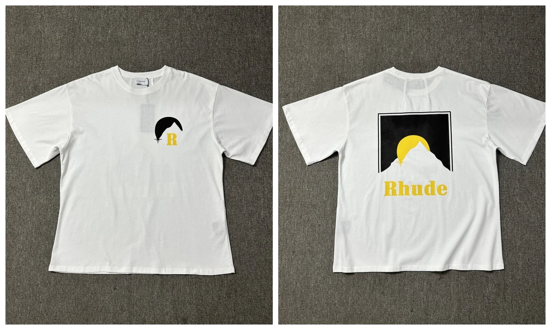 Rhude T-Shirts Cannes graphic print — 1206 white