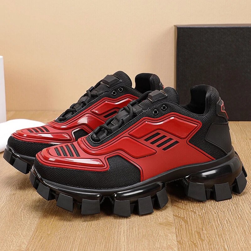 Unbranded Sneakers P5DF-3 Chunky Lug Sole — Red