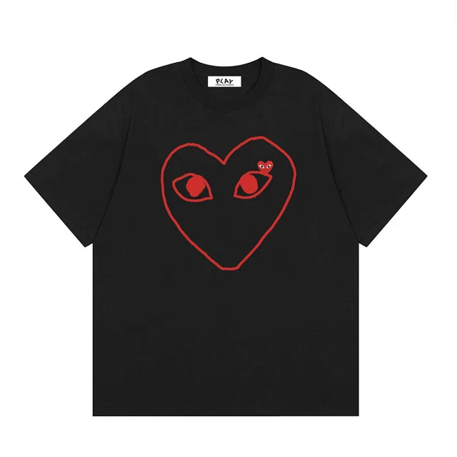 Comme des Garçons T-Shirts PLAY multi-heart print product detail image 15