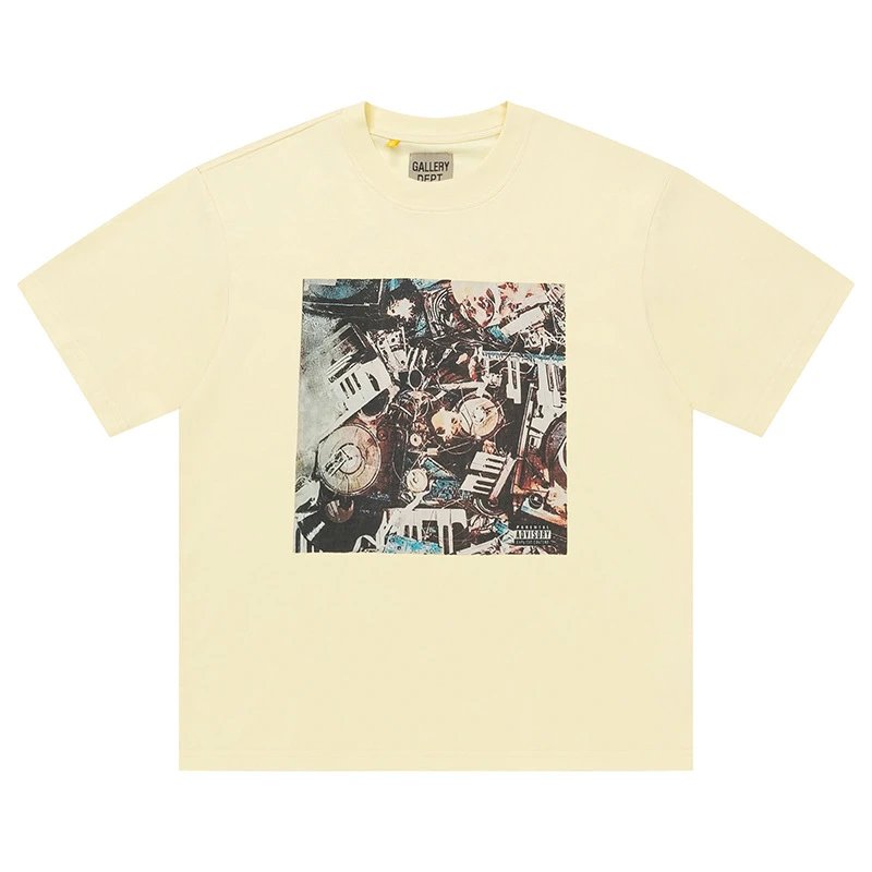 Gallery Dept. T-Shirts Graphic Print Short-Sleeve T-Shirt — Apricot color D 134