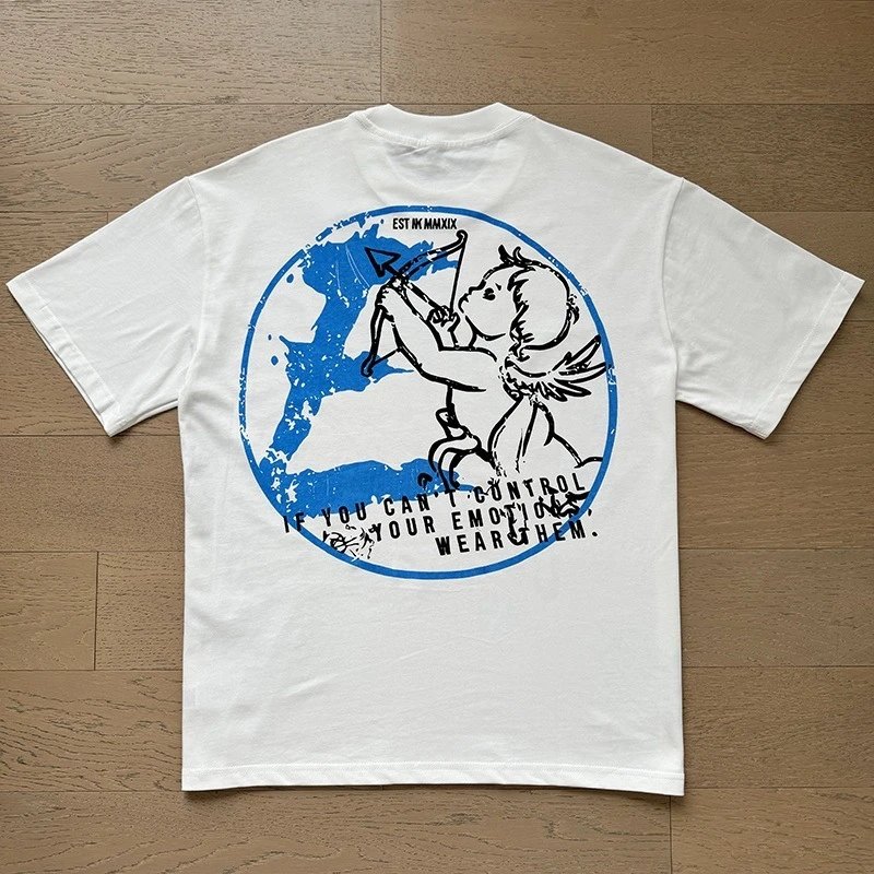 Hellstar Alien Beach Print Off-White T-Shirt - 39