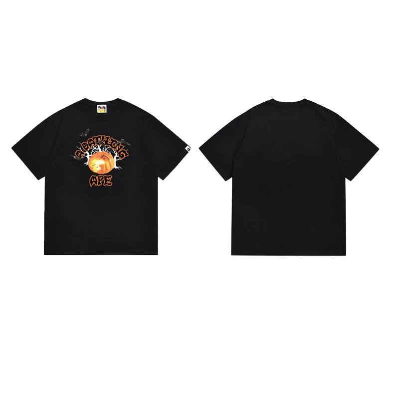 A BATHING APE T-Shirts Graphic Print T-Shirt — 112 black