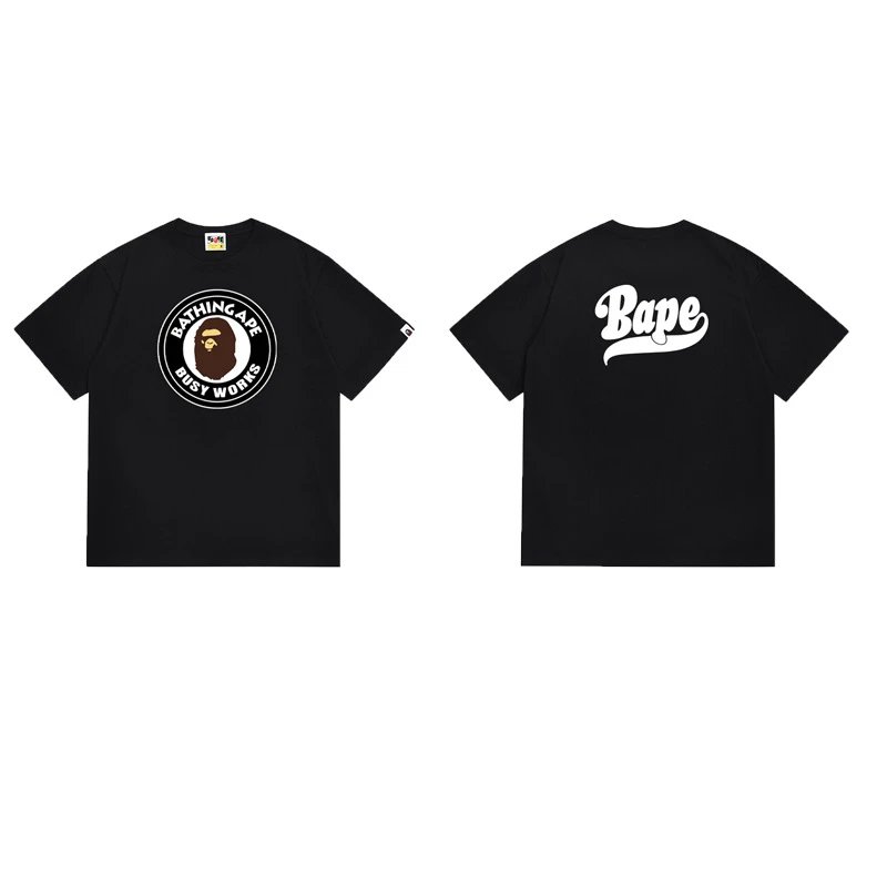 A Bathing Ape T-Shirts Short-Sleeve Graphic T-Shirt — 136 Black