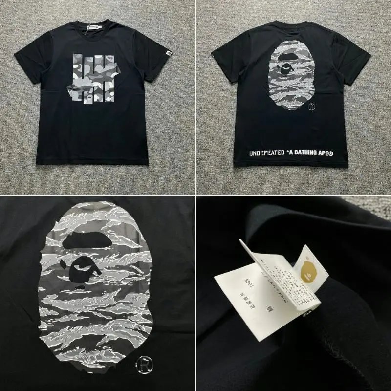 BAPE T-Shirts Short-Sleeve Graphic T-Shirt — XX032 black