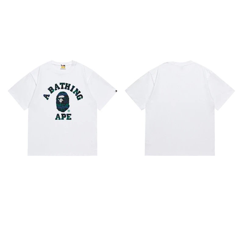 A BATHING APE T-Shirts Graphic Print T-Shirt — 124 white