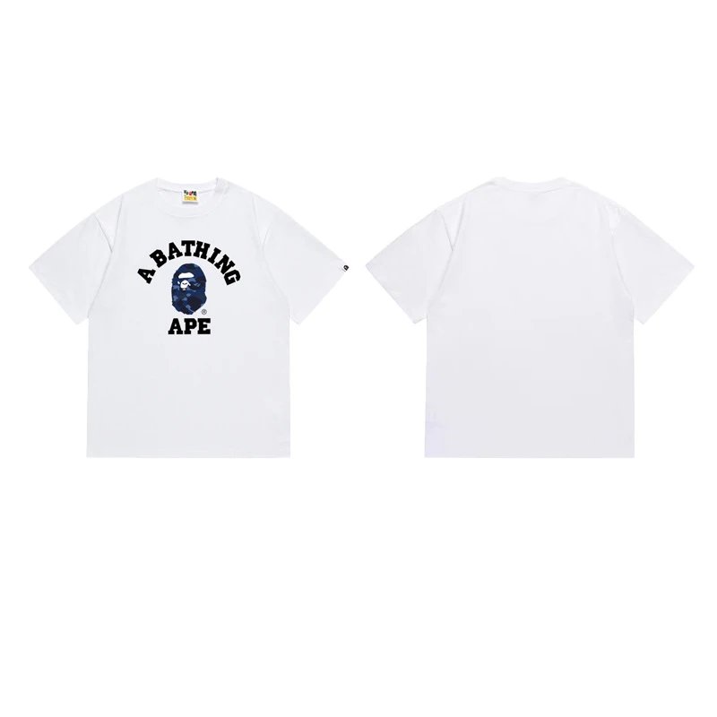 A Bathing Ape T-Shirts Short-Sleeve Graphic T-Shirt — 145 white