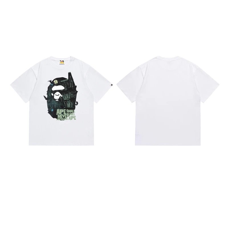 A Bathing Ape T-Shirts Short-Sleeve Graphic T-Shirt — 147 white