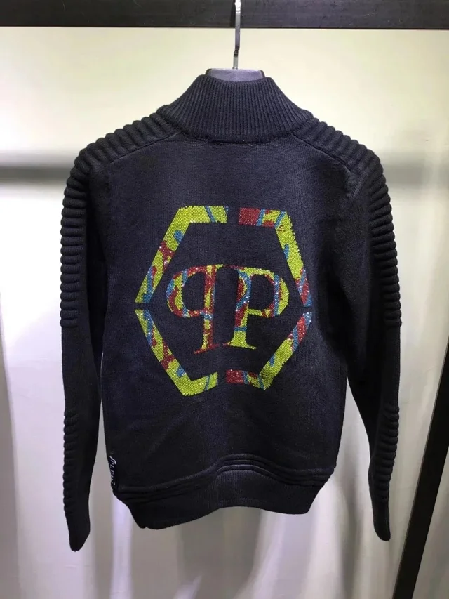Philipp Plein Knitwear Ribbed Turtleneck Skull Embellished Sweater product detail image 6