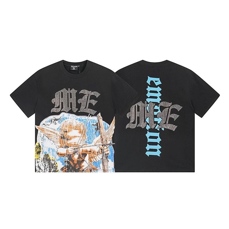 Mixed Emotion Matching Sets Short-Sleeve Button-Up Shirt and Drawstring Shorts Set — X0009 Black