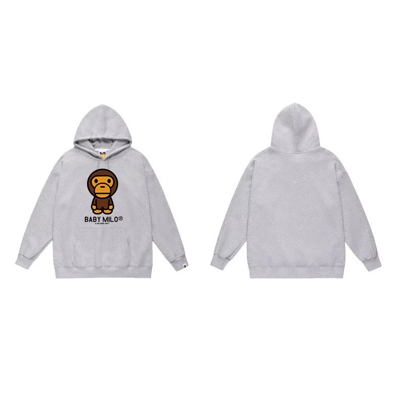 BAPE Hoodies & Sweatshirts Ape Head Graphic Pullover Hoodie — 7042 gray