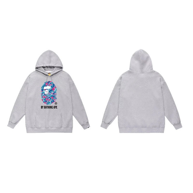 BAPE Hoodies & Sweatshirts Ape Head Graphic Pullover Hoodie — 7045 gray