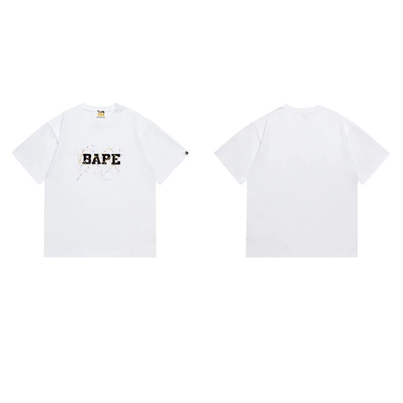 BAPE T-Shirts Graphic Print Crewneck T-Shirt — 1248 white