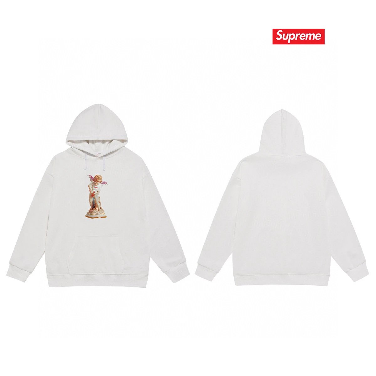 Supreme Hoodies & Sweatshirts Fleece-lined hooded sweatshirt with logo graphic — 11-2 Fleece-lined style