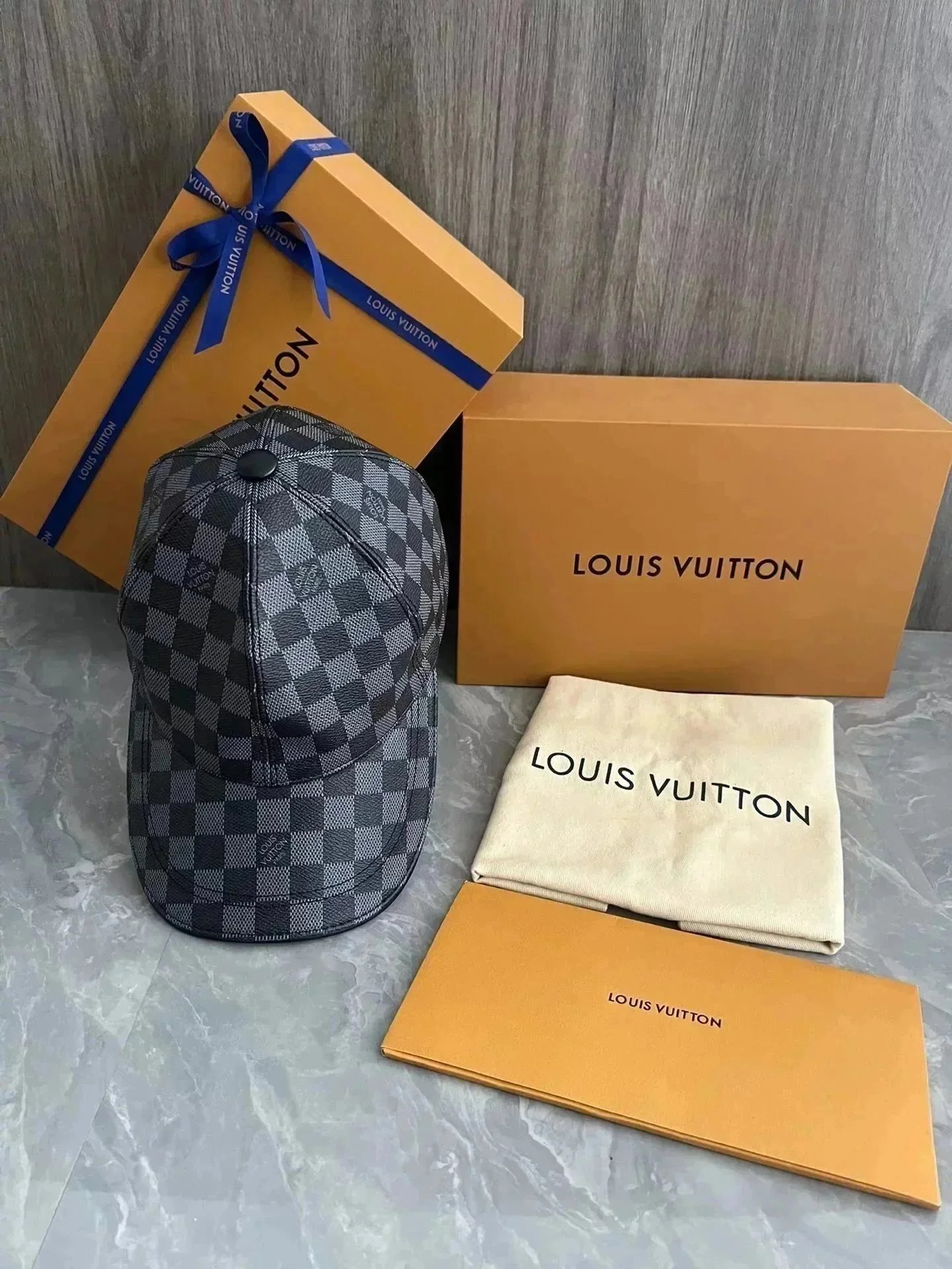 Louis Vuitton Monogram Denim Baseball Cap Navy - 5