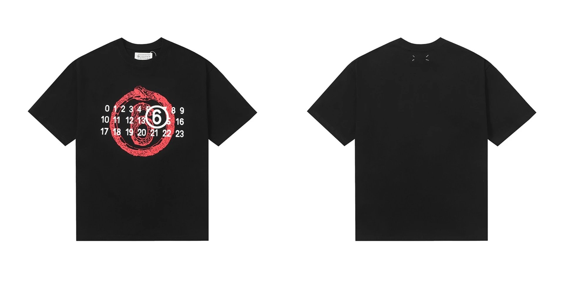 Maison Margiela T-Shirts Numeric logo graphic short-sleeve T-shirt — 874 black