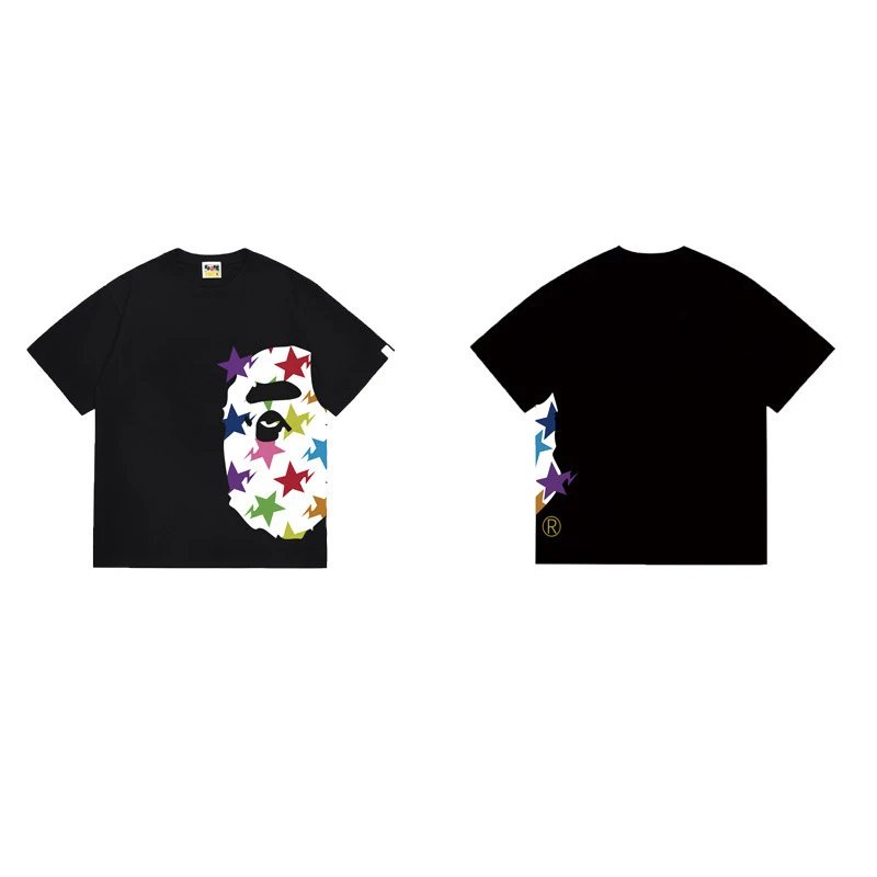 A BATHING APE T-Shirts Side Head Graphic — 1320 black