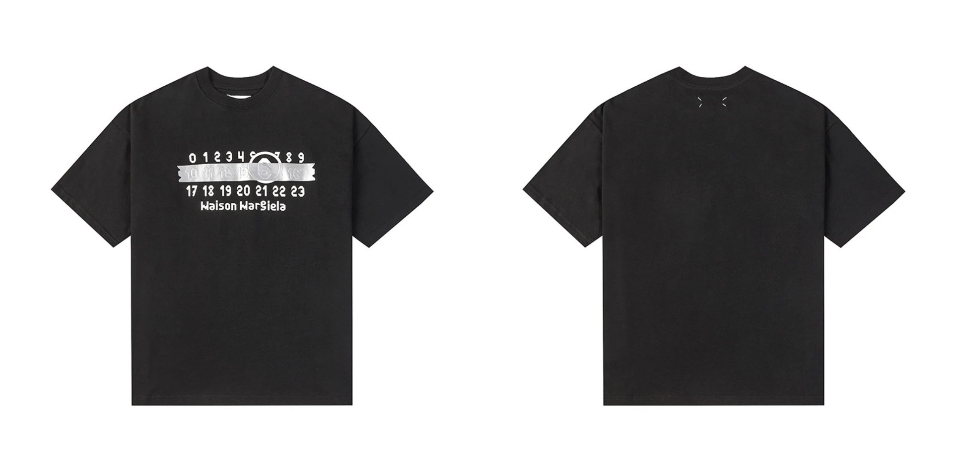 Maison Margiela T-Shirts Numeric logo graphic short-sleeve T-shirt — 861 black