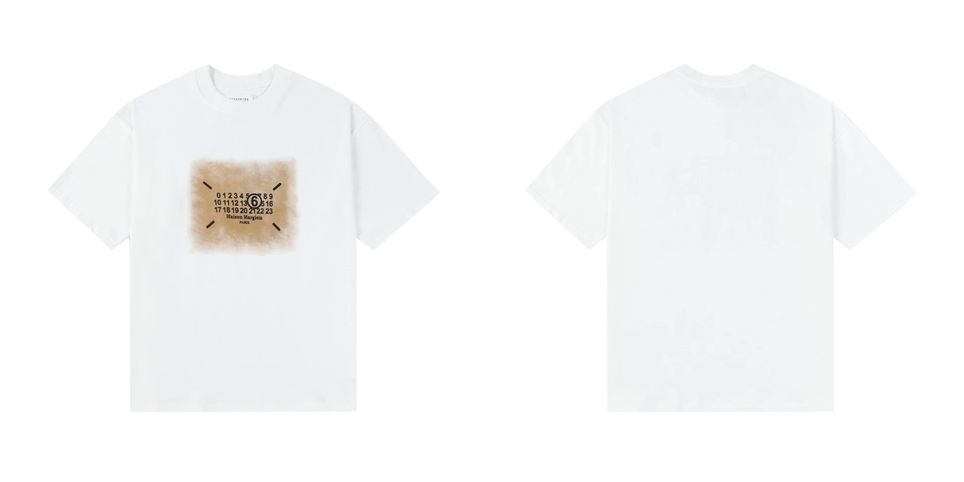 Maison Margiela T-Shirts Numeric logo graphic short-sleeve T-shirt — 865 white