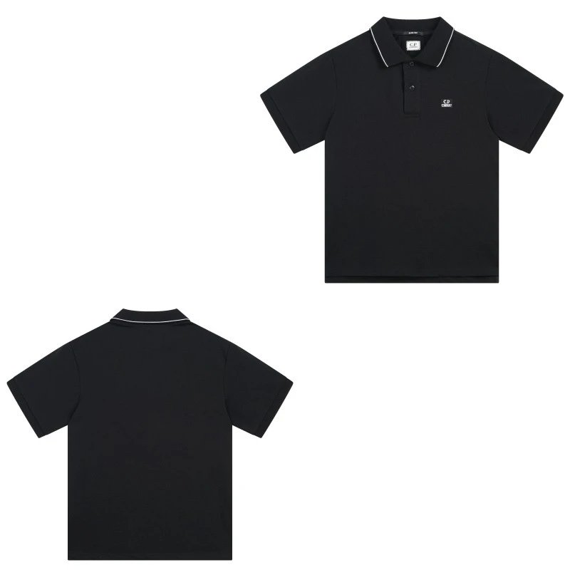 C.P. Company Shirts Short-Sleeve Polo Shirt — 018 Black