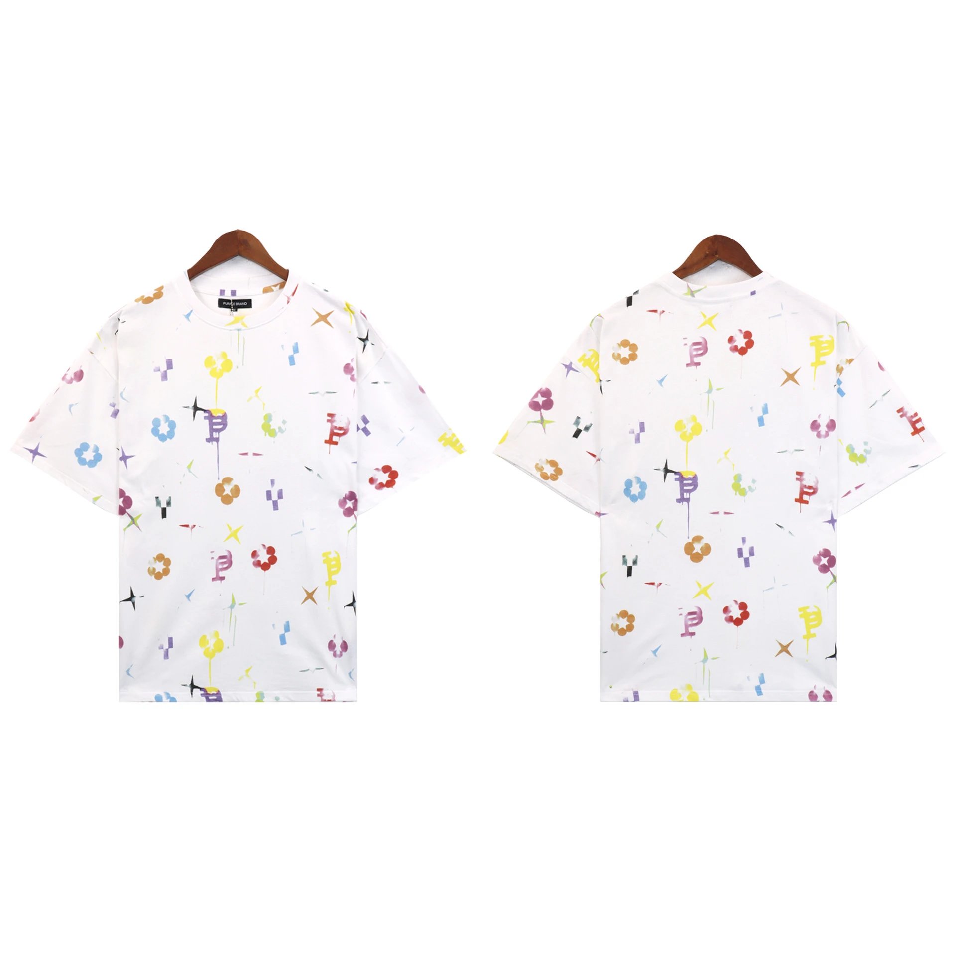 Purple Brand T-Shirts Graphic Print — 2386 white