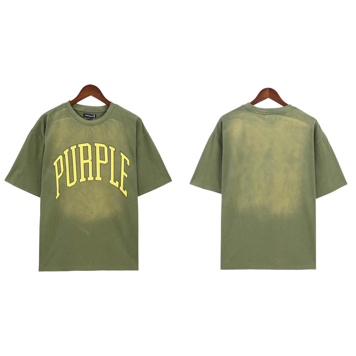 Purple Brand T-Shirts Graphic Print — 2370 washed green