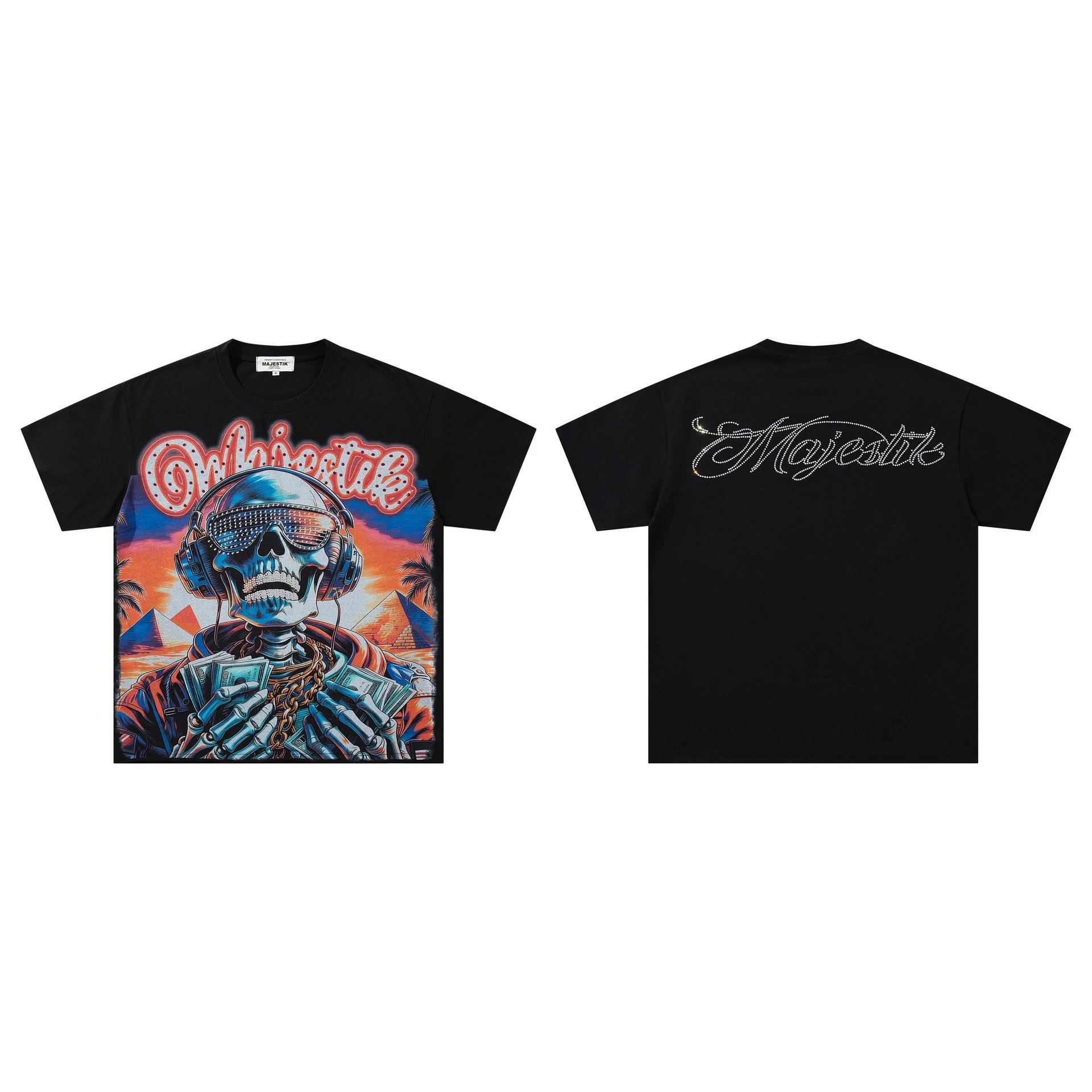 Majestik T-Shirts Graphic Print — M 2642 Black