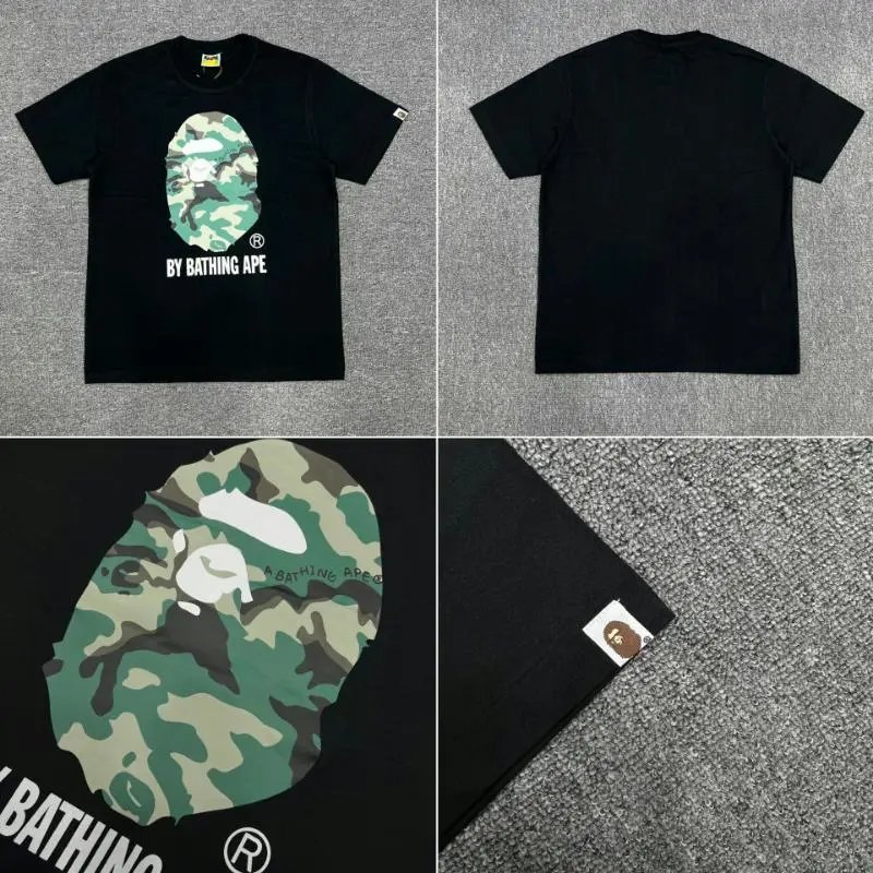 BAPE T-Shirts Short-Sleeve Graphic T-Shirt — XX011 black