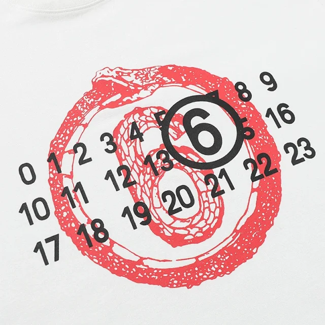 Maison Margiela T-Shirts Number 6 Graphic T-Shirt product detail image 25