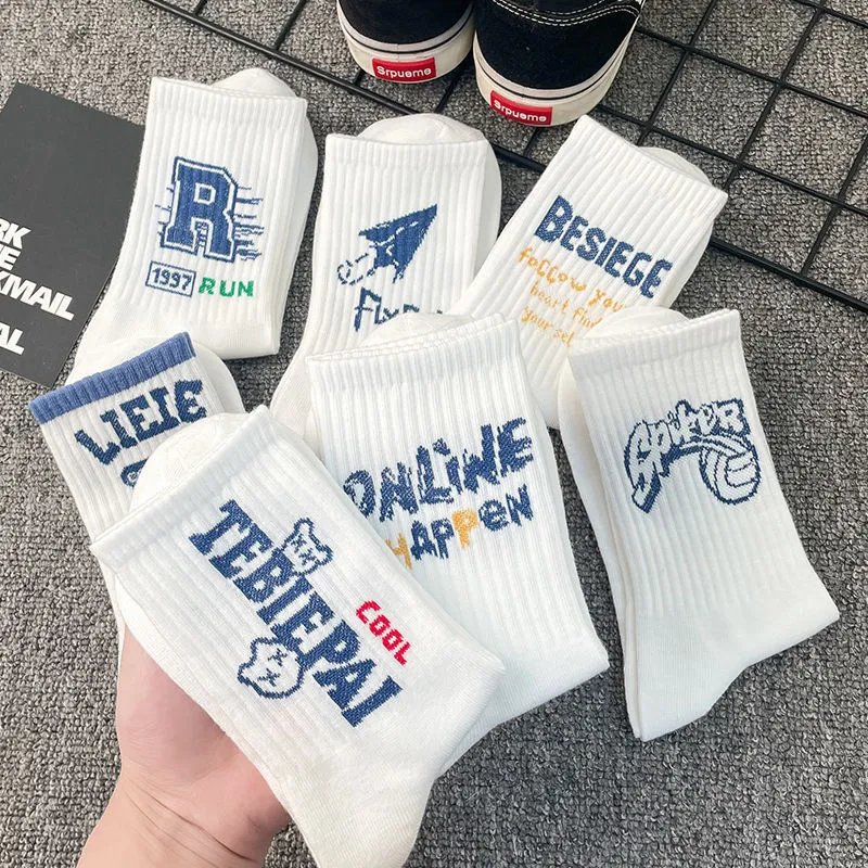 Unbranded Socks Ribbed Crew with Assorted Graphic Prints image 4