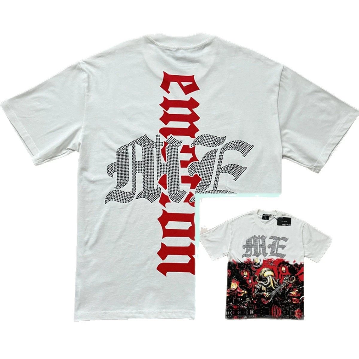 Mixed Emotion Matching Sets Short-Sleeve Button-Up Shirt and Drawstring Shorts Set image 2