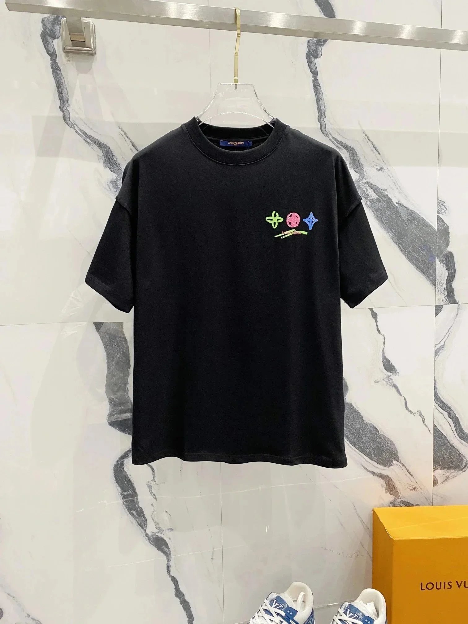 Louis Vuitton T-Shirts Short-Sleeve Logo Print T-Shirt — 61