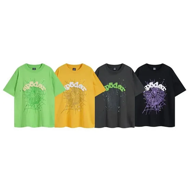 Sp5der T-Shirts Spiderweb Graphic Short-Sleeve T-Shirt product detail image 19