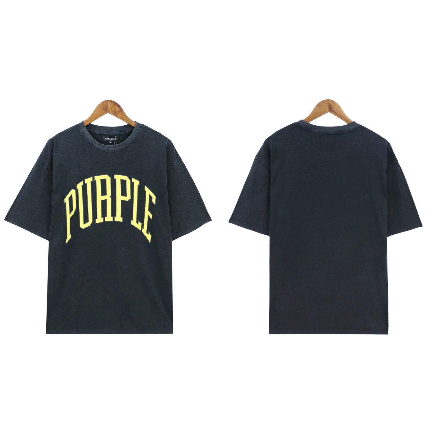 Purple Brand T-Shirts Graphic Print — 2370 washed black