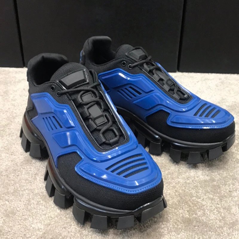 Unbranded Sneakers P5DF-3 Chunky Lug Sole — Blue-black