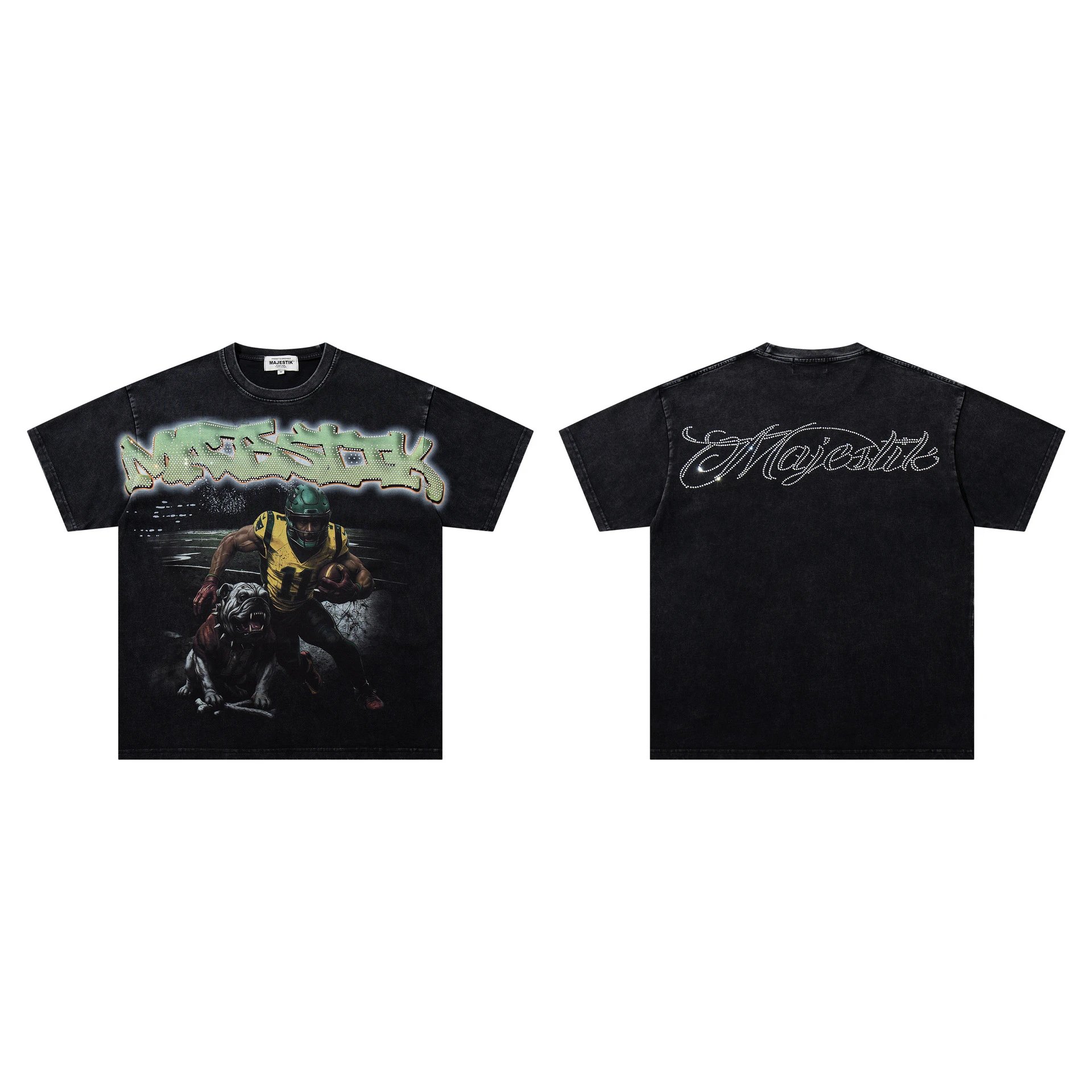 Majestik T-Shirts Graphic short-sleeve T-shirt — M 2607 Black
