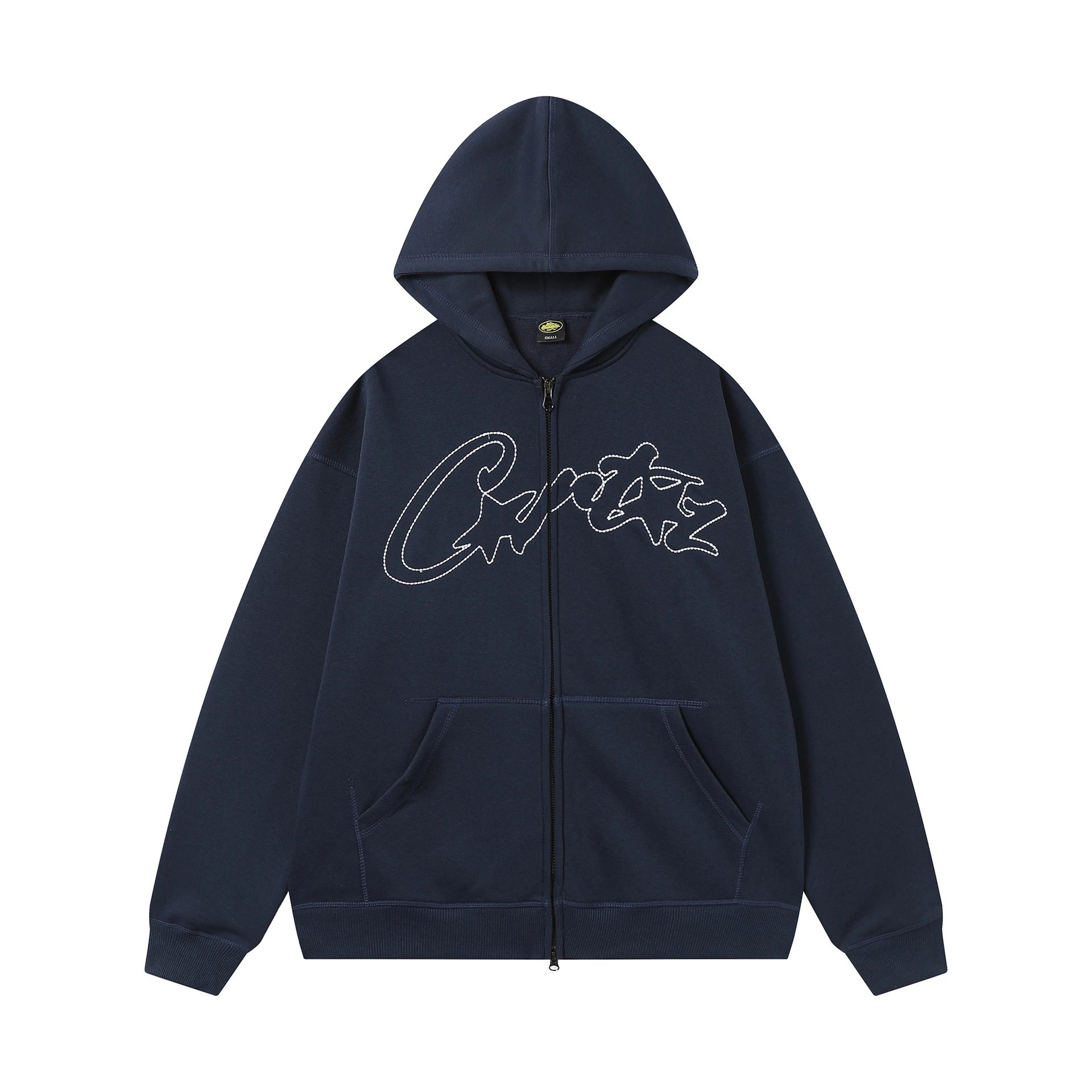 Corteiz Hoodies & Sweatshirts Zip-up hooded sweatshirt with embroidered chest emblem image 4