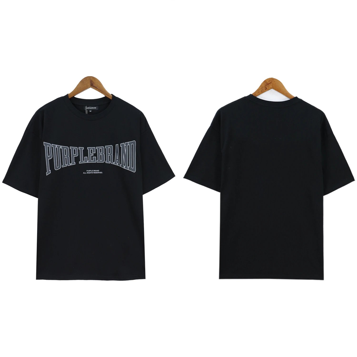 Purple Brand T-Shirts Graphic Print — 2377 black