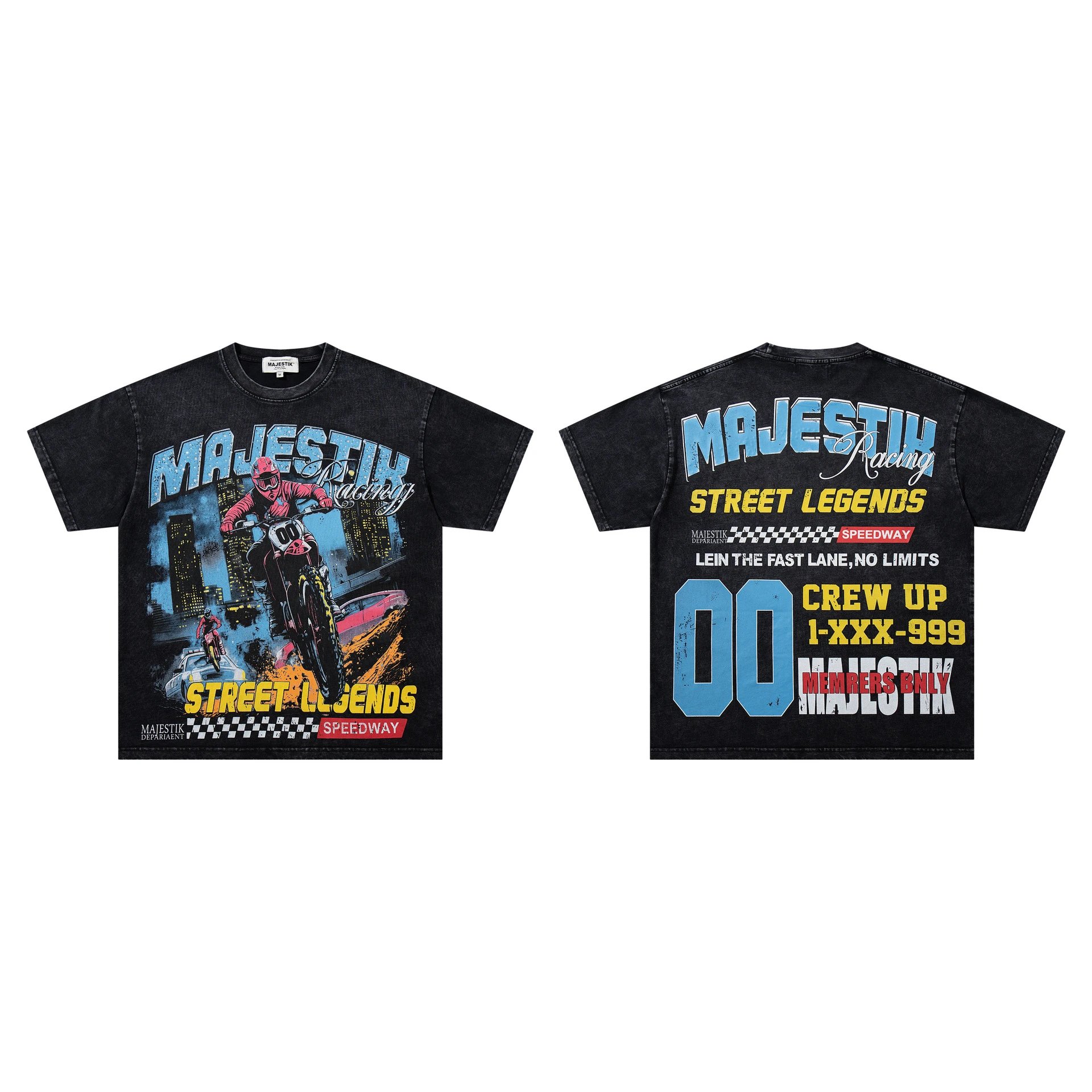 Majestik T-Shirts Graphic short-sleeve T-shirt — M 2627 Black