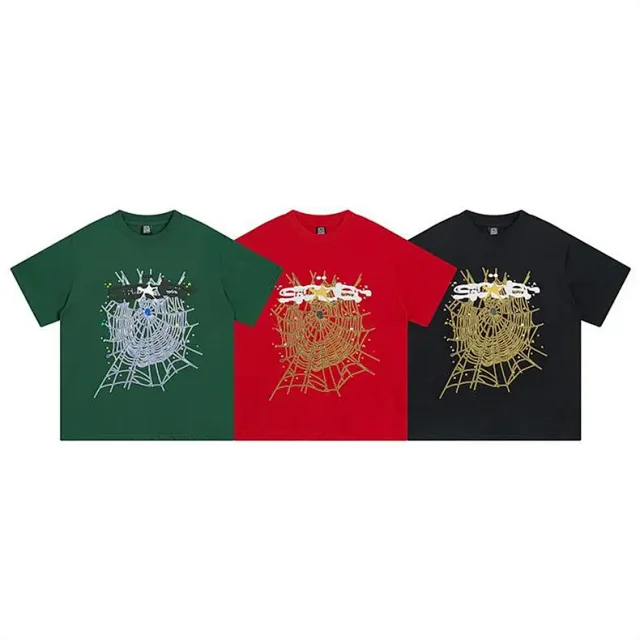 Sp5der T-Shirts Spiderweb Graphic Short-Sleeve T-Shirt product detail image 34