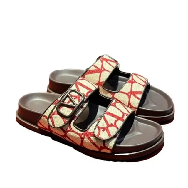 Unbranded Slippers Double-Strap Slide with V-Shaped Buckle product detail image 2
