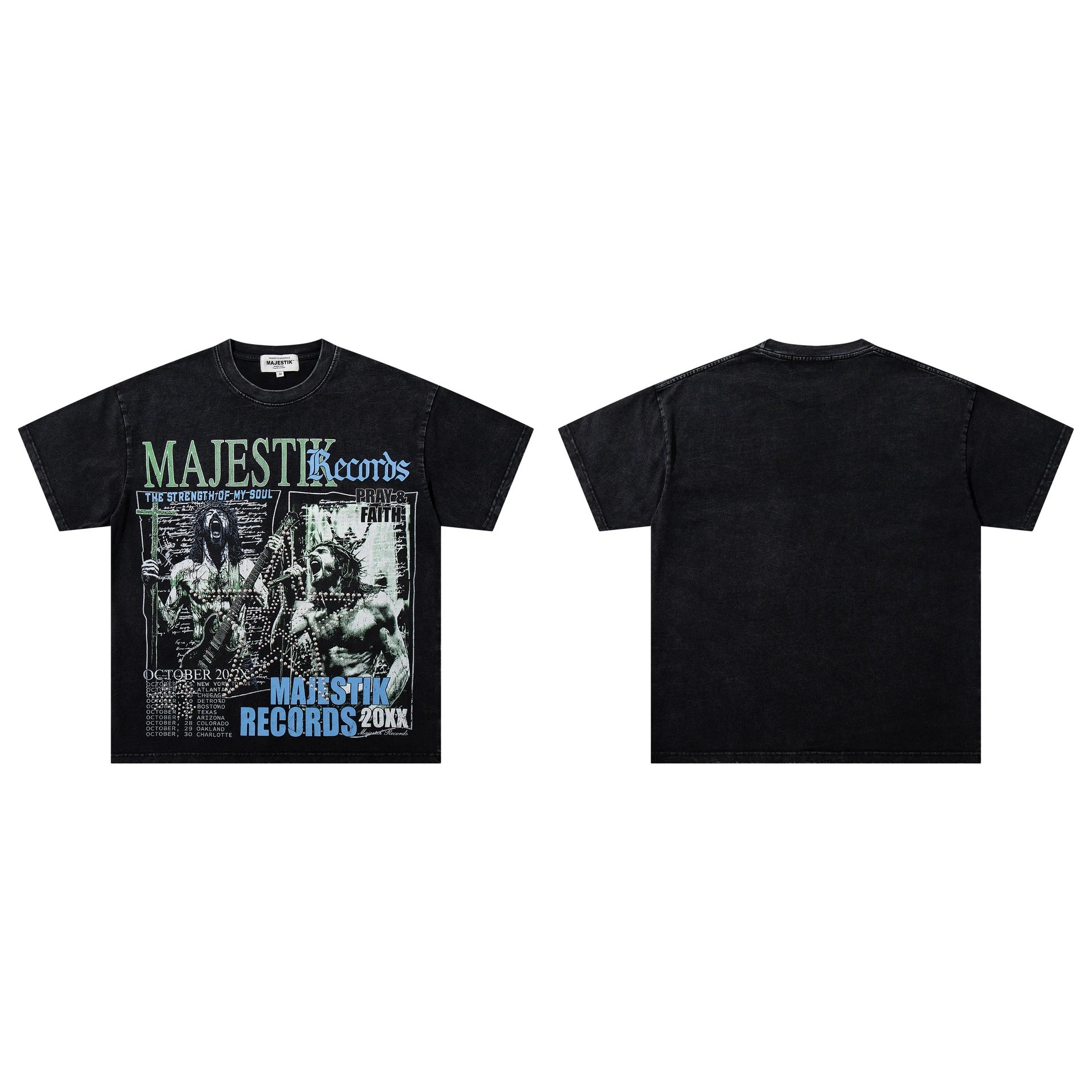 Majestik T-Shirts Graphic short-sleeve T-shirt — M 2624 Black