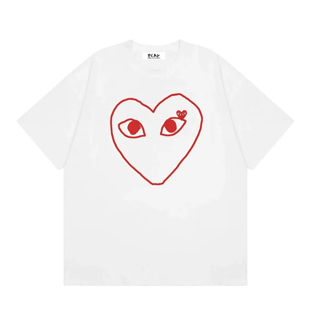 Comme des Garçons T-Shirts PLAY multi-heart print product detail image 14