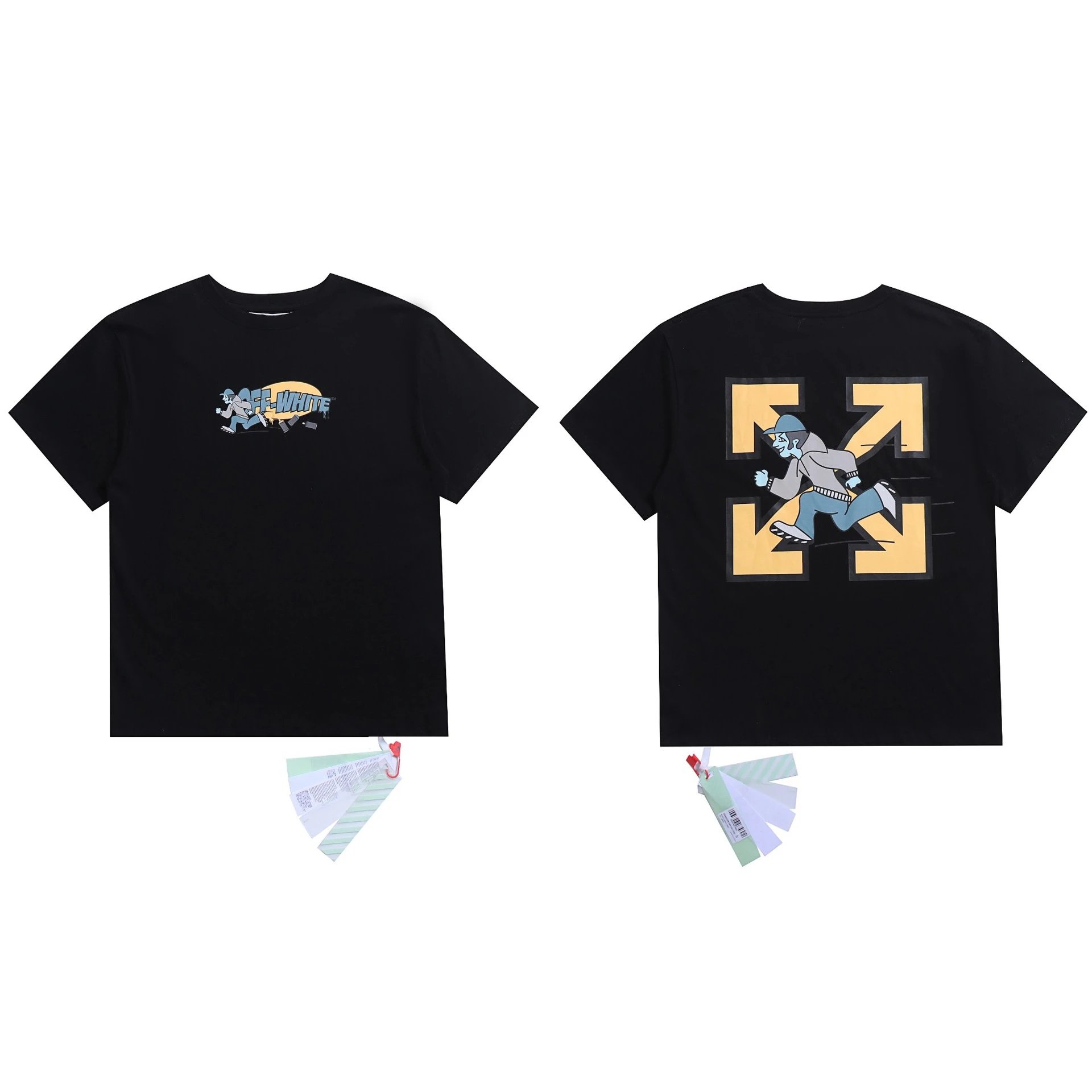 Off-White T-Shirts Graphic Print — 2107 black