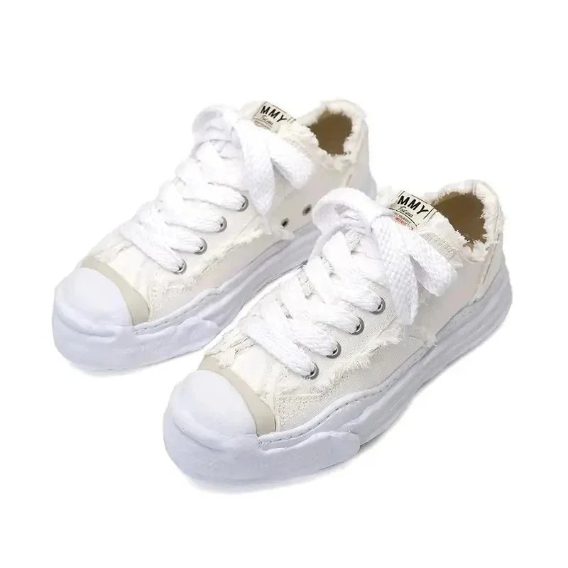 AMMY Sneakers Frayed canvas shell-toe platform — 5