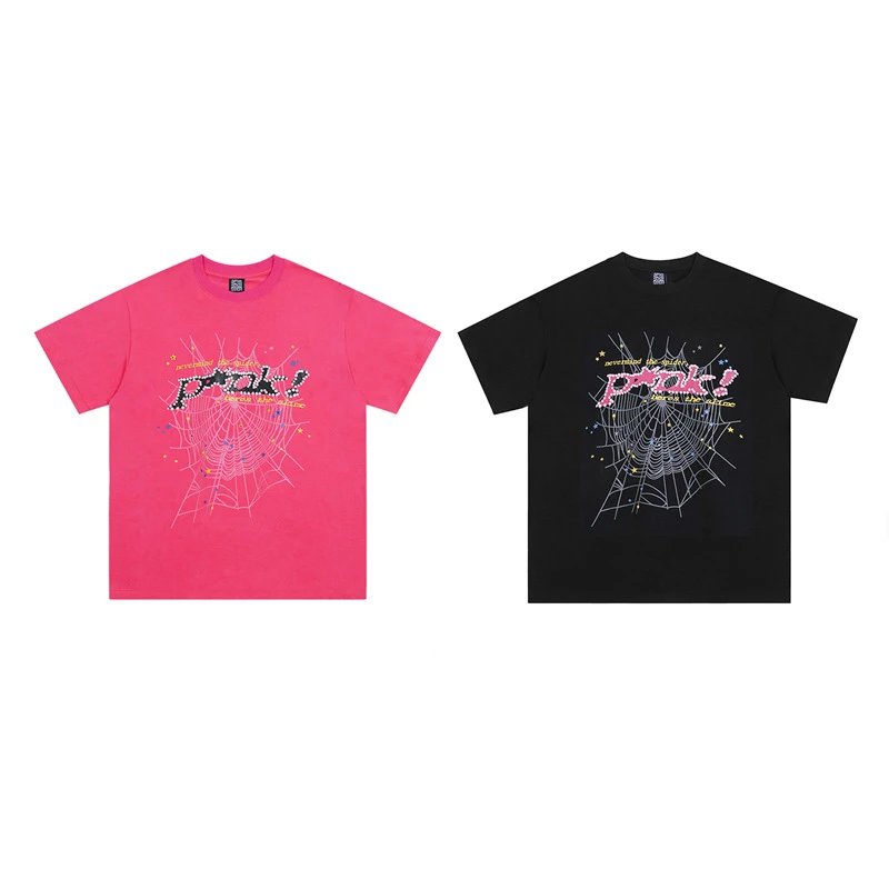 Sp5der T-Shirts Spiderweb Graphic Short-Sleeve T-Shirt image 2