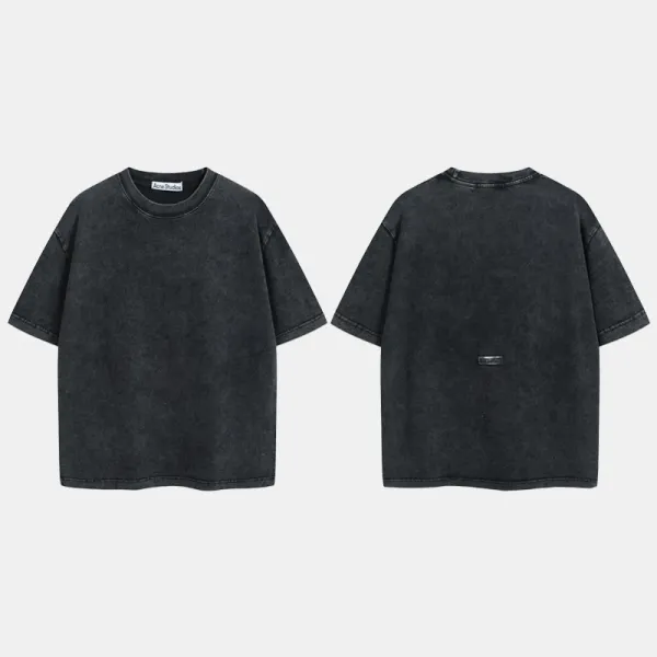 Acne Studios Washed Black Oversized T-Shirt - 1
