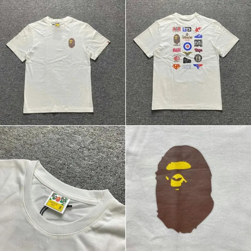 BAPE T-Shirts Short-Sleeve Graphic T-Shirt — XX140 white